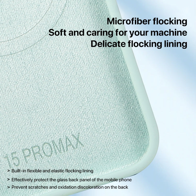 For iPhone 15 Liquid Silicone MagSafe Full Coverage Phone Case with Lens Film(White) - iPhone 15 Cases by buy2fix | Online Shopping UK | buy2fix