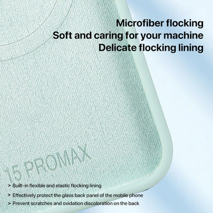 For iPhone 16 Pro Max Liquid Silicone MagSafe Full Coverage Phone Case with Lens Film(Blue) by buy2fix