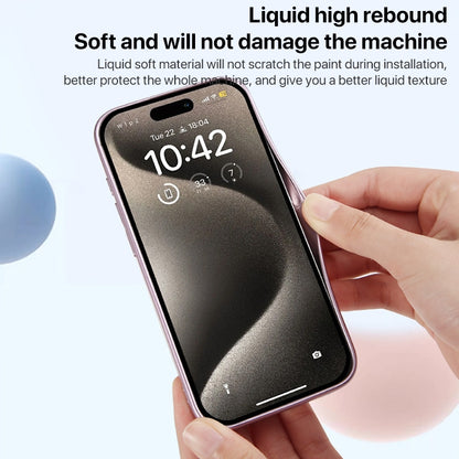 For iPhone 15 Liquid Silicone MagSafe Full Coverage Phone Case with Lens Film(White) - iPhone 15 Cases by buy2fix | Online Shopping UK | buy2fix