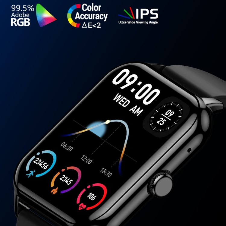 CY13 1.9 inch IPS Square Screen Smart Watch Supports Bluetooth Calls / Health Monitoring(Black) by buy2fix