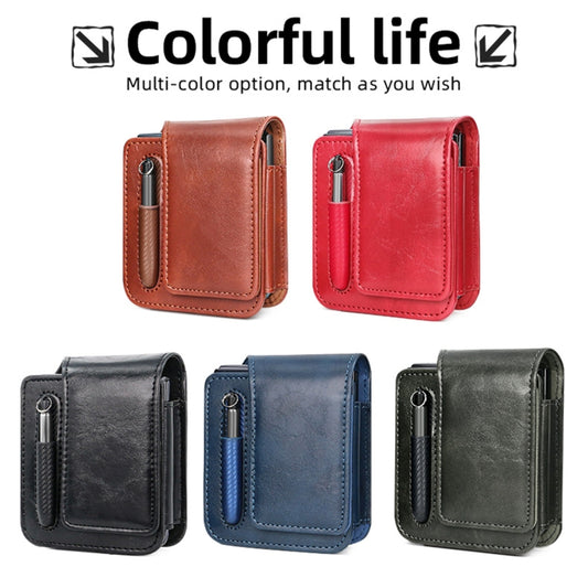 For Samsung Galaxy Z Flip 3 / 4 / 5 / 6 VIETAO Retro Thinking Series PU Shockproof Phone Bag, Without Pen(Green) - Galaxy Z Flip5 Cases by VIETAO | Online Shopping UK | buy2fix