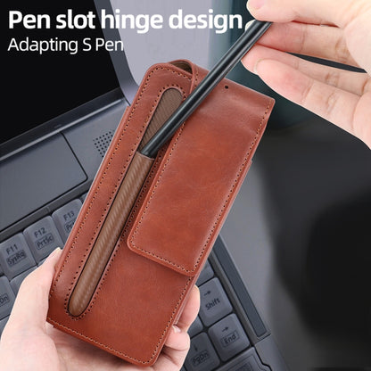 For Samsung Galaxy Z Fold 3 / 4 / 5 / 6 VIETAO Retro Thinking Series PU Shockproof Phone Bag, Without Pen(Red) - Galaxy Z Fold5 Cases by VIETAO | Online Shopping UK | buy2fix