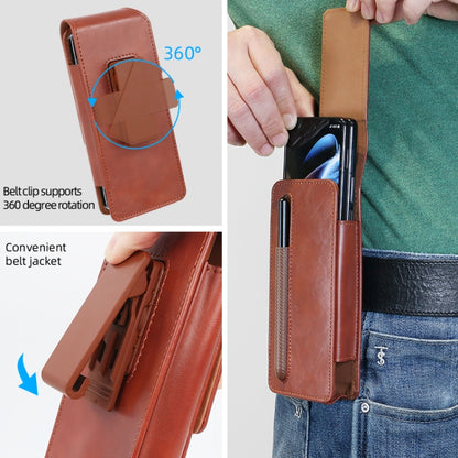 For Samsung Galaxy Z Fold 3 / 4 / 5 / 6 VIETAO Retro Thinking Series PU Shockproof Phone Bag, Without Pen(Red) - Galaxy Z Fold5 Cases by VIETAO | Online Shopping UK | buy2fix