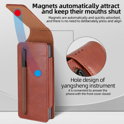 For Samsung Galaxy Z Fold 3 / 4 / 5 / 6 VIETAO Retro Thinking Series PU Shockproof Phone Bag, Without Pen(Brown) - Galaxy Z Fold5 Cases by VIETAO | Online Shopping UK | buy2fix