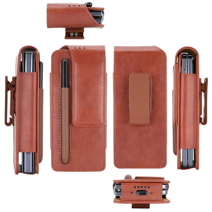 For Samsung Galaxy Z Fold 3 / 4 / 5 / 6 VIETAO Retro Thinking Series PU Shockproof Phone Bag, Without Pen(Blue) - Galaxy Z Fold5 Cases by VIETAO | Online Shopping UK | buy2fix