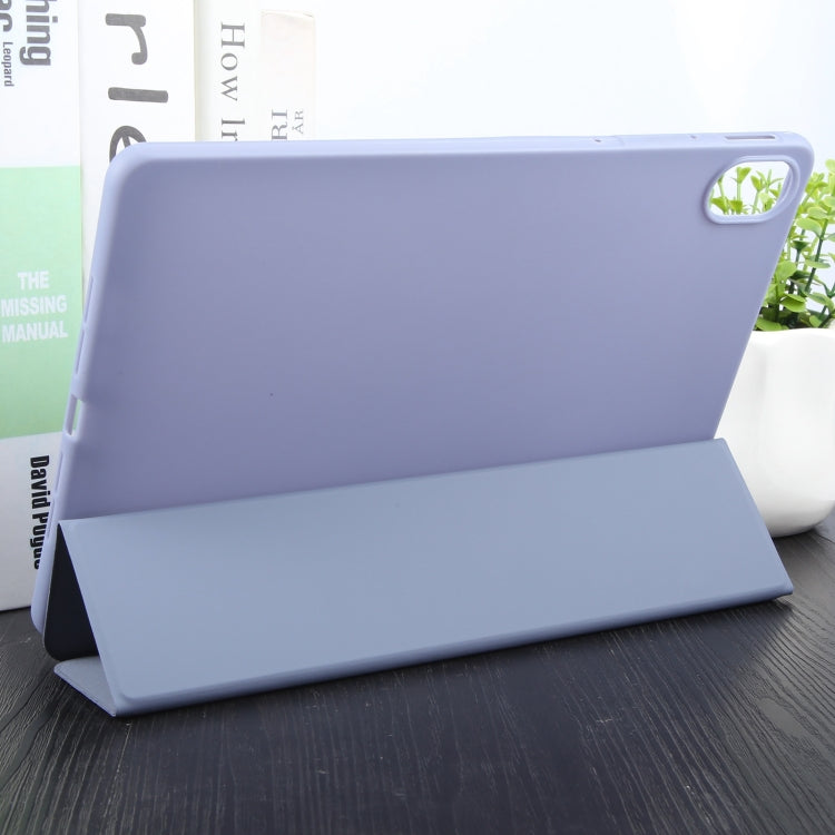 For Huawei MatePad 11.5 S GEBEI 3-folding Holder Shockproof Flip Leather Tablet Case(Purple) - Huawei by GEBEI | Online Shopping UK | buy2fix