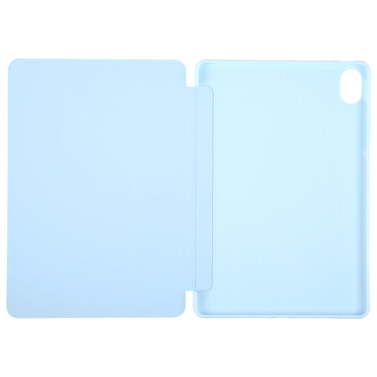 For Huawei MatePad 11.5 S GEBEI 3-folding Holder Shockproof Flip Leather Tablet Case(Sky Blue) - Huawei by GEBEI | Online Shopping UK | buy2fix