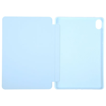 For Huawei MatePad 11.5 S GEBEI 3-folding Holder Shockproof Flip Leather Tablet Case(Sky Blue) - Huawei by GEBEI | Online Shopping UK | buy2fix