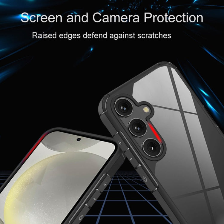 For Samsung Galaxy S25+ 5G Acrylic+TPU Transparent Shockproof Phone Case(Black) by buy2fix