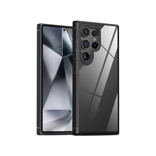 For Samsung Galaxy S25 Ultra 5G Acrylic+TPU Transparent Shockproof Phone Case(Black) by buy2fix