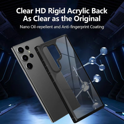 For Samsung Galaxy S25 Ultra 5G Acrylic+TPU Transparent Shockproof Phone Case(Black) by buy2fix