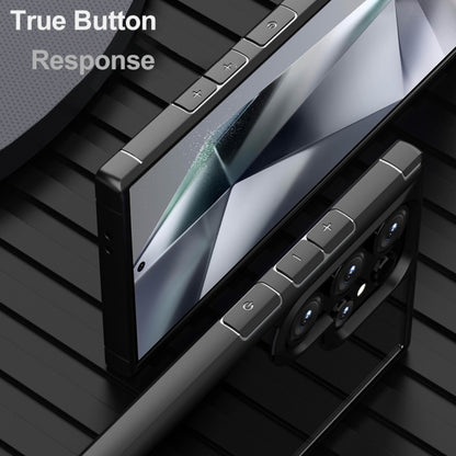 For Samsung Galaxy S25 Ultra 5G Acrylic+TPU Transparent Shockproof Phone Case(Black) by buy2fix