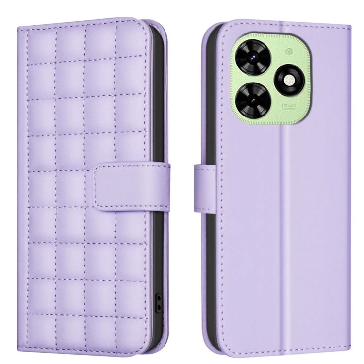 For Tecno Spark Go 2024 / 20C / Pop 8 Square Texture Leather Phone Case(Purple) by buy2fix