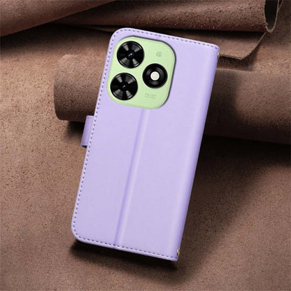 For Tecno Spark Go 2024 / 20C / Pop 8 Square Texture Leather Phone Case(Purple) by buy2fix
