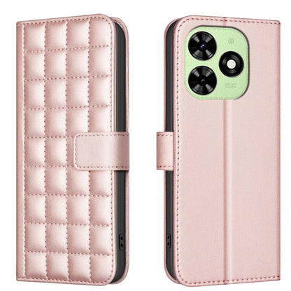 For Tecno Spark Go 2024 / 20C / Pop 8 Square Texture Leather Phone Case(Rose Gold) by buy2fix