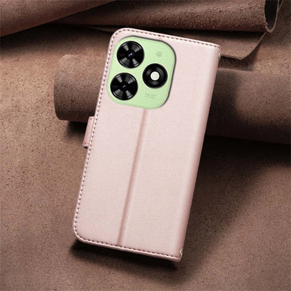 For Tecno Spark Go 2024 / 20C / Pop 8 Square Texture Leather Phone Case(Rose Gold) by buy2fix