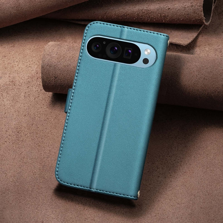 For Google Pixel 9 Square Texture Leather Phone Case(Green) by buy2fix