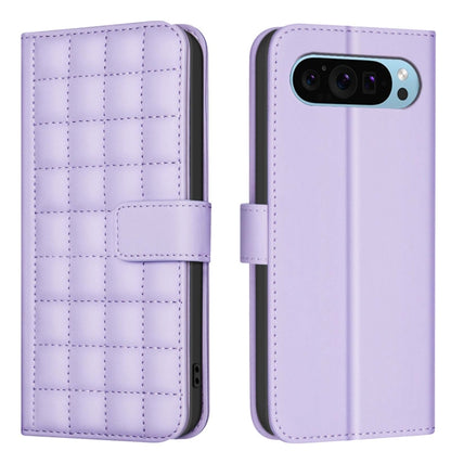 For Google Pixel 9 Square Texture Leather Phone Case(Purple) by buy2fix