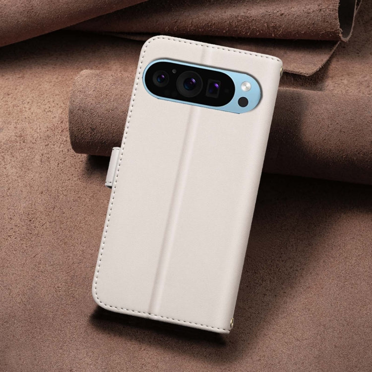 For Google Pixel 9 Square Texture Leather Phone Case(Beige) by buy2fix