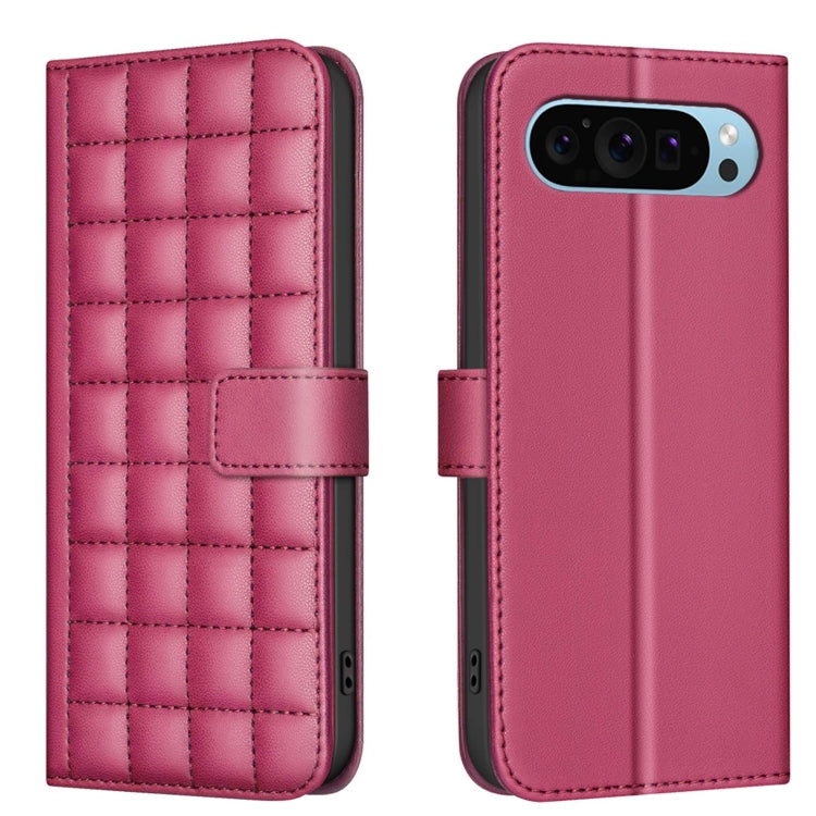For Google Pixel 9 Square Texture Leather Phone Case(Red) by buy2fix