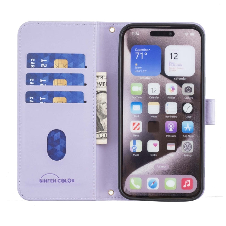 For Google Pixel 9 Pro Square Texture Leather Phone Case(Purple) by buy2fix