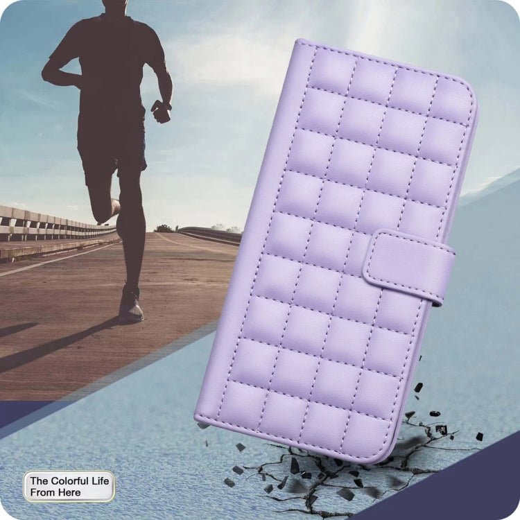 For Google Pixel 9 Pro Square Texture Leather Phone Case(Purple) by buy2fix