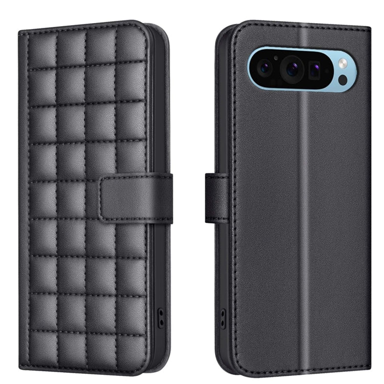 For Google Pixel 9 Pro Square Texture Leather Phone Case(Black) by buy2fix