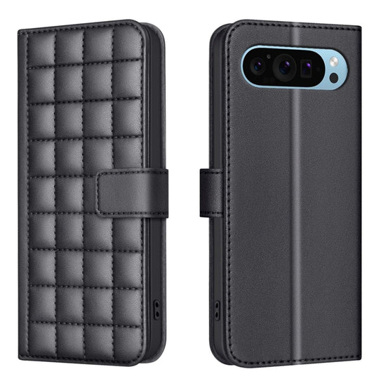 For Google Pixel 9 Pro Square Texture Leather Phone Case(Black) by buy2fix