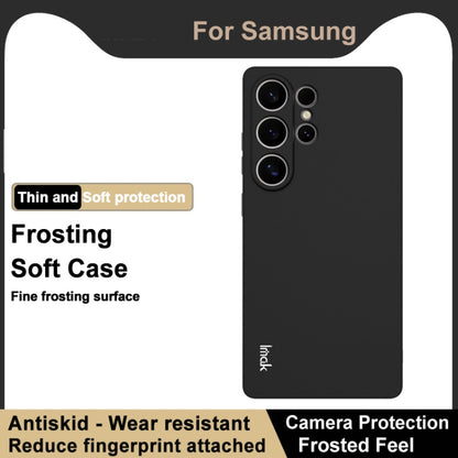 For Samsung Galaxy S25 Ultra 5G imak UC-3 Series Shockproof Frosted TPU Phone Case(Black) by imak