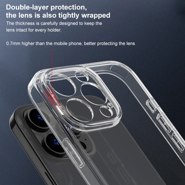 For iPhone 16 Four Corner Airbag Transparent Glass Phone Case by buy2fix