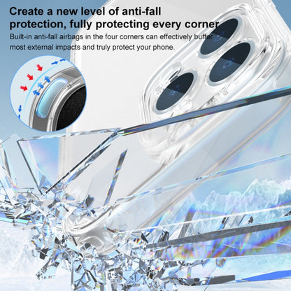 For iPhone 16 Pro Four Corner Airbag Transparent Glass Phone Case by buy2fix