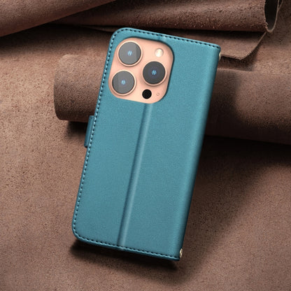 For iPhone 16 Pro Square Texture Leather Phone Case(Green) - iPhone 16 Pro Cases by buy2fix | Online Shopping UK | buy2fix