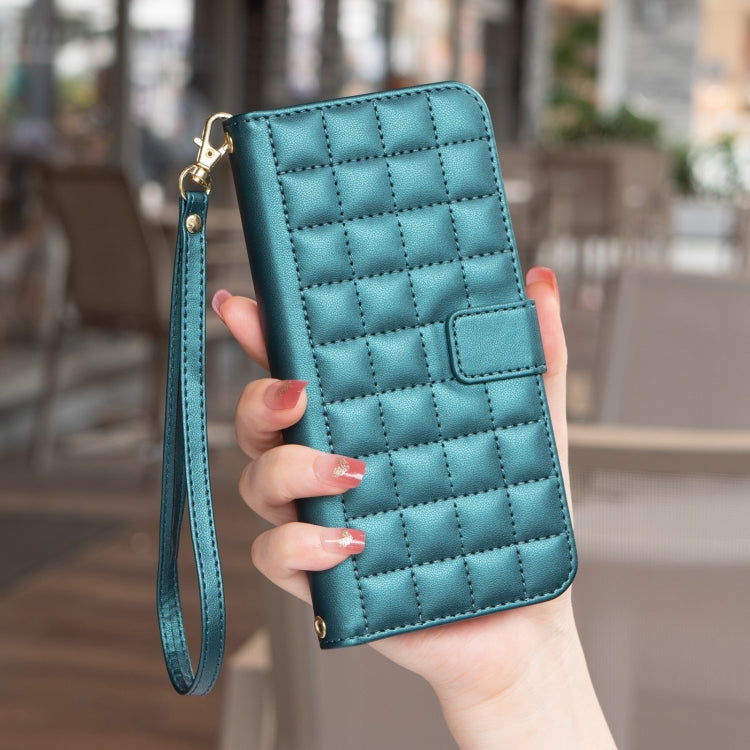 For iPhone 16e Square Texture Leather Phone Case(Green) by buy2fix