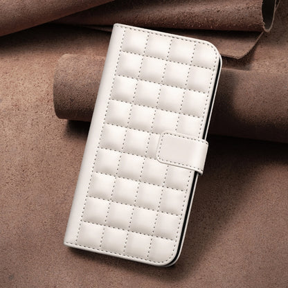 For iPhone 16e Square Texture Leather Phone Case(Beige) by buy2fix