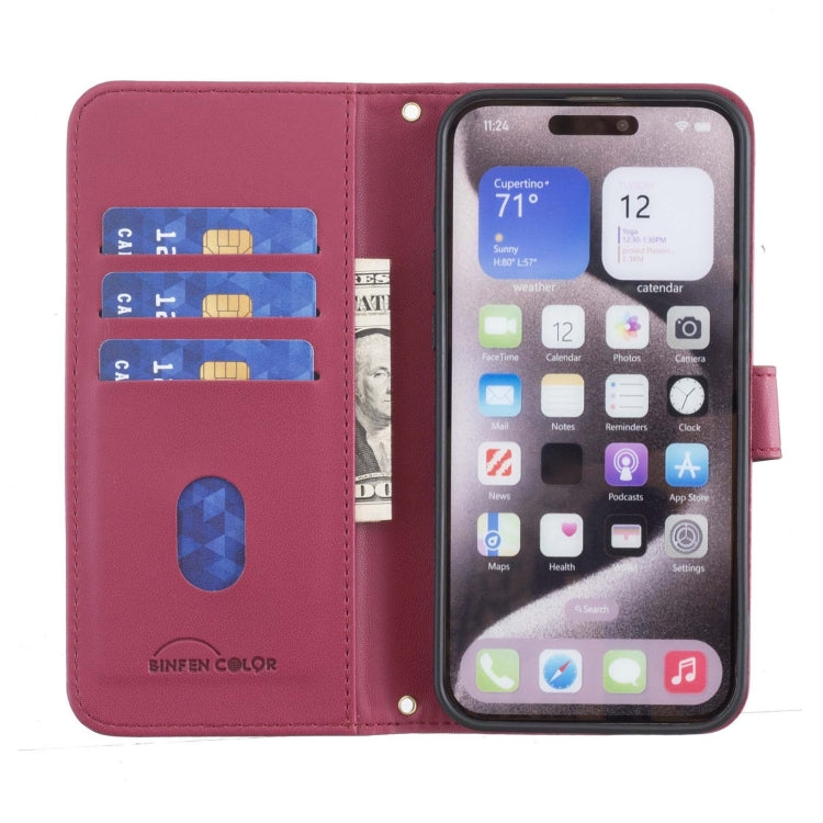 For iPhone 16e Square Texture Leather Phone Case(Red) by buy2fix
