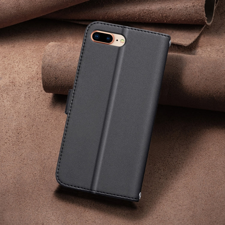 For iPhone 16e Square Texture Leather Phone Case(Black) by buy2fix