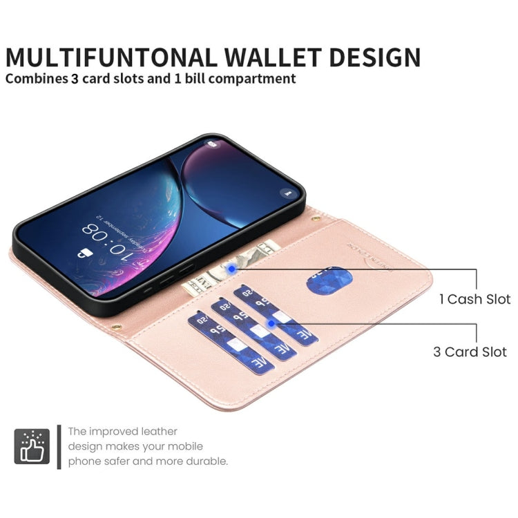 For Samsung Galaxy S25 Ultra 5G Square Texture Leather Phone Case(Rose Gold) by buy2fix