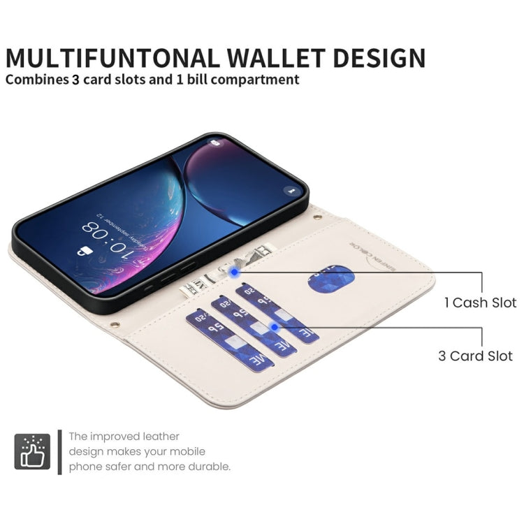 For Samsung Galaxy S25 Ultra 5G Square Texture Leather Phone Case(Beige) by buy2fix