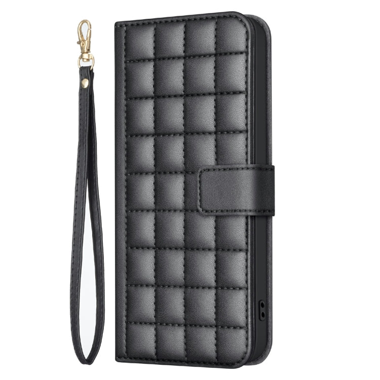 For Samsung Galaxy S25 Ultra 5G Square Texture Leather Phone Case(Black) by buy2fix