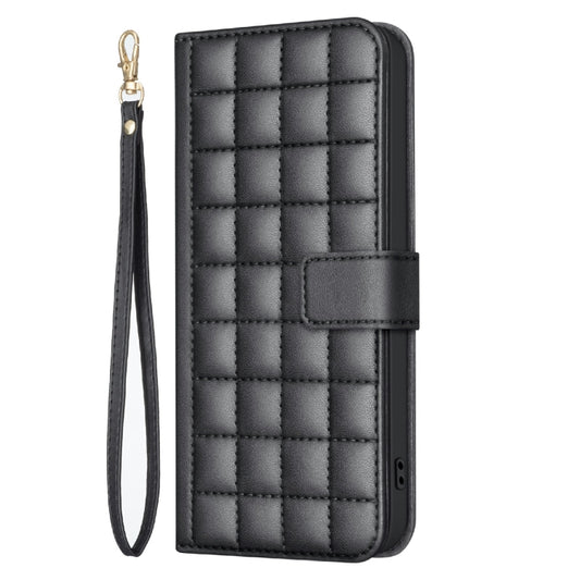 For Samsung Galaxy S25 Ultra 5G Square Texture Leather Phone Case(Black) by buy2fix