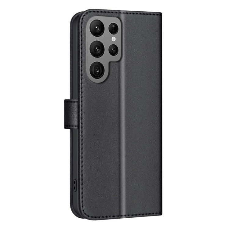 For Samsung Galaxy S25 Ultra 5G Square Texture Leather Phone Case(Black) by buy2fix