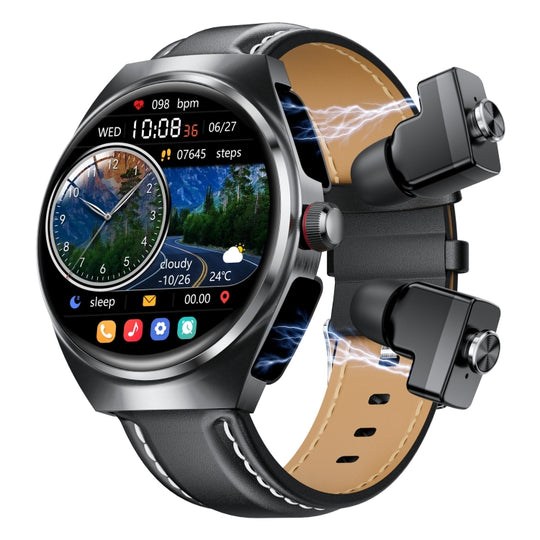 G95 1.53 inch IPS Screen 2 in 1 Bluetooth Earphone Smart Watch(Black)