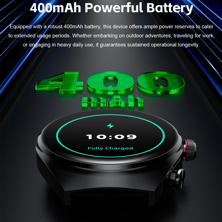 GT95 1.53 inch IPS Screen 2 in 1 Bluetooth Earphone Smart Watch(Black) by buy2fix