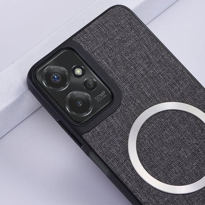 For Motorola Moto G 5G 2024 CD Magsafe Magnetic Cloth Texture Phone Case(Black) by buy2fix