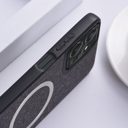 For Motorola Moto G 5G 2024 CD Magsafe Magnetic Cloth Texture Phone Case(Orange) by buy2fix