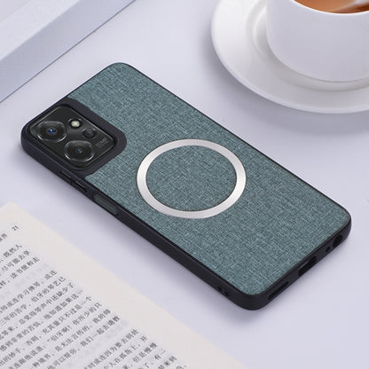 For Motorola Moto G 5G 2024 CD Magsafe Magnetic Cloth Texture Phone Case(Light Green) by buy2fix
