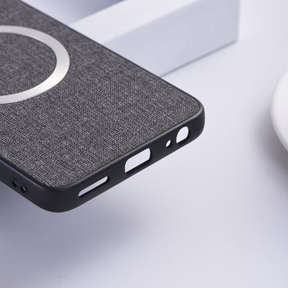 For Motorola Moto G 5G 2024 CD Magsafe Magnetic Cloth Texture Phone Case(Grey) by buy2fix