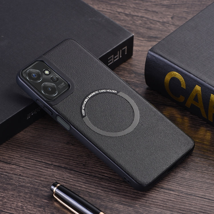 For Motorola Moto G 5G 2024 PU MagSafe Magnetic Phone Case(Black) by buy2fix