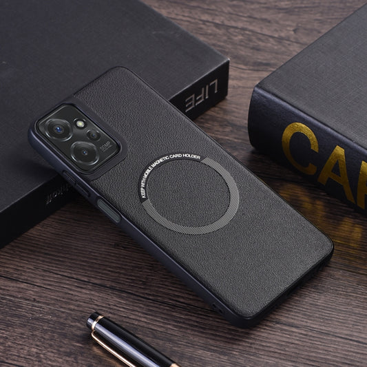 For Motorola Moto G 5G 2024 PU MagSafe Magnetic Phone Case(Black) by buy2fix