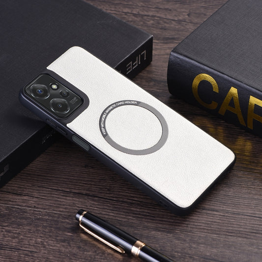 For Motorola Moto G 5G 2024 PU MagSafe Magnetic Phone Case(White) by buy2fix